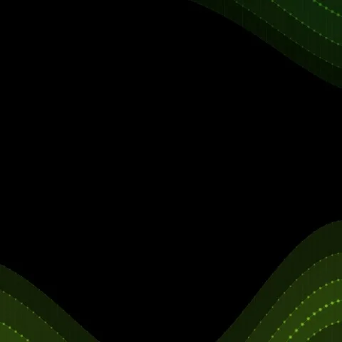 Geometric Green Neon Wave Pattern on Dark Background, 1:1 Square Video Stock Footage 330436567
