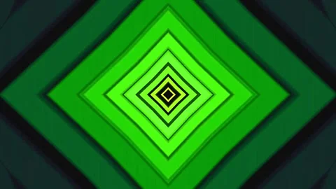 Geometric green pattern background. Abstract concentric diamond shapes design Video stock 334286752