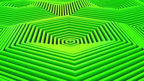 Geometric green tunnel pattern background abstract motion Stock Footage 348143917