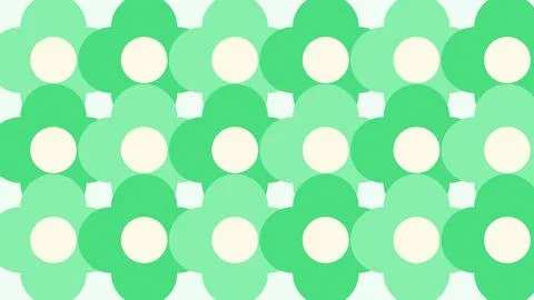 Geometric green white circular pattern with overlapping dots on seamless ba.. 库存插图
