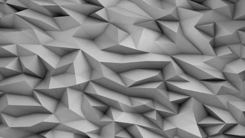 Geometric grey background made of sharp figures, generative art, 3D illustrat 스톡 일러스트