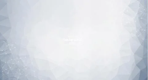 Geometric grey background molecule and communication . Connected lines with d Stock Illustration