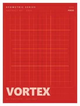 Geometric grid abstract poster with text. Stock Illustration