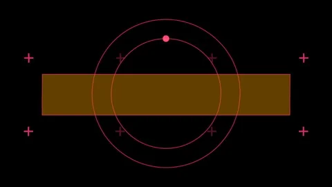 Geometric grid with circular center and surrounding lines Stock Footage 263697349