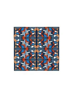 Geometric grid pattern with curved and angular shapes Stock Illustration