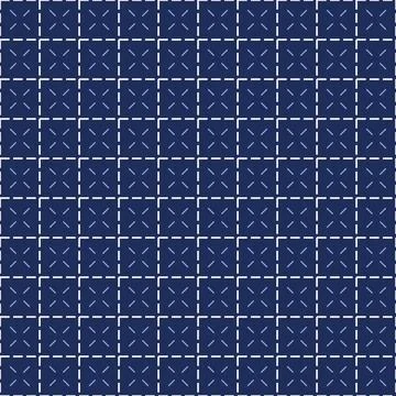Geometric grid pattern with diagonal lines on dark blue background Stock Illustration
