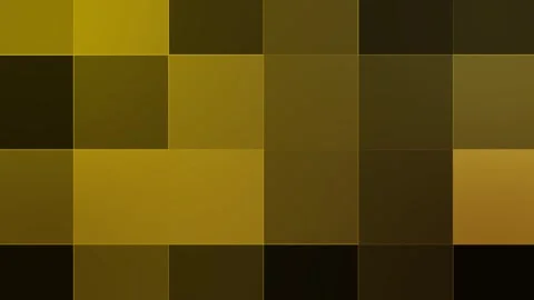 Geometric grid pattern with golden squares on dark background repeating Video stock 337727637