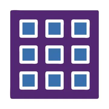 Geometric grid pattern with nested squares creates an organized arrangement Stock Illustration