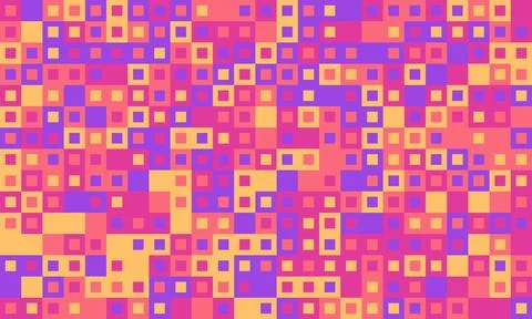 Geometric grid pattern with textured cubes and bright colours. Great for tr.. Stock Illustration
