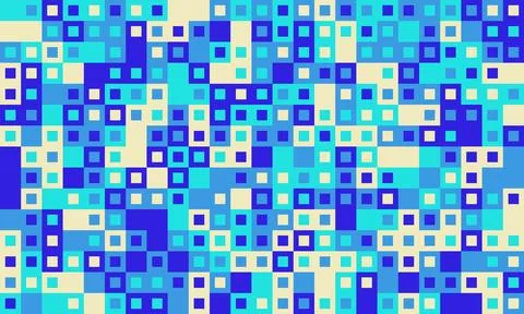 Geometric grid pattern with textured cubes and bright colours. Great for tr.. Stock Illustration