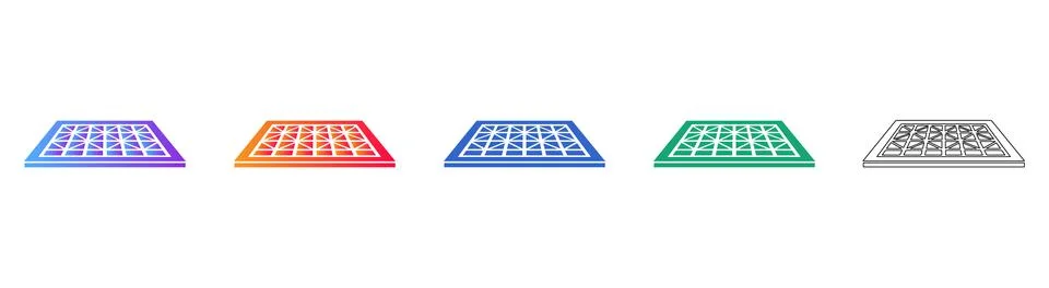 Geometric Grid Pattern Vector Icons Stock Illustration