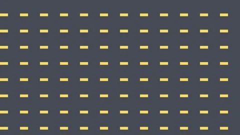 Geometric grid pattern with yellow rectangular dots on dark gray background Stock Illustration