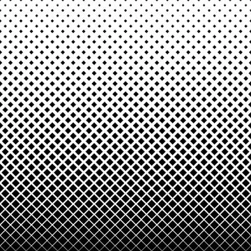 Geometric halftone pattern of black squares on a transparent background Stock Illustration