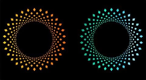 Geometric halftone pattern, color gradient background, simple minimal halft.. 스톡 일러스트