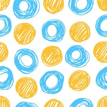 Geometric hand-drawn seamless pattern Ilustración de archivo