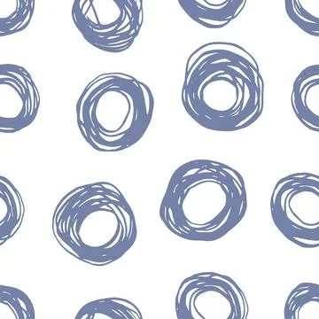 Geometric hand-drawn seamless pattern Stock Illustration