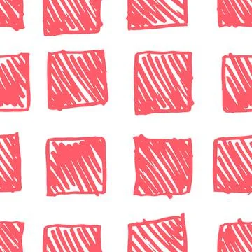 Geometric hand-drawn seamless pattern Stock Illustration