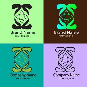 Geometric Harmony Logo Stock Illustration