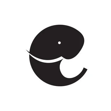 Geometric head elephant logo design vector graphic symbol icon illustration.. Stock Illustration