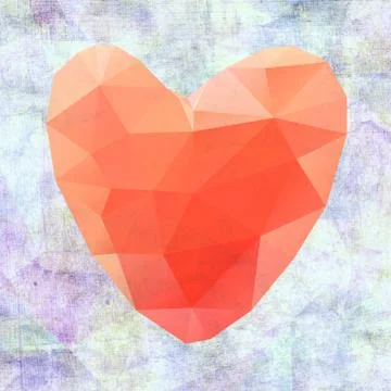 Geometric heart Stock Illustration