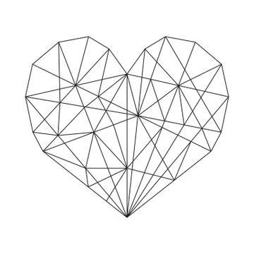 Geometric Heart Stock Illustration