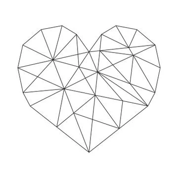 Geometric Heart Stock Illustration