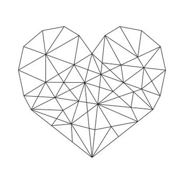 Geometric Heart Stock Illustration