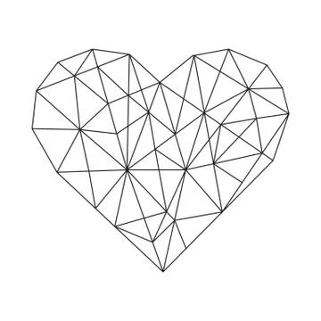 Geometric Heart Stock Illustration
