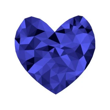 Geometric Heart Polygon Background . Retro triangle background. Stock-Illustration