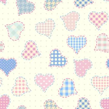 Geometric hearts pattern. Stock-Illustration