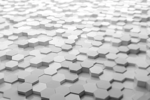 Geometric Hexagon 3D Background Pattern Texture - 3D Illustration. Illustrazione stock