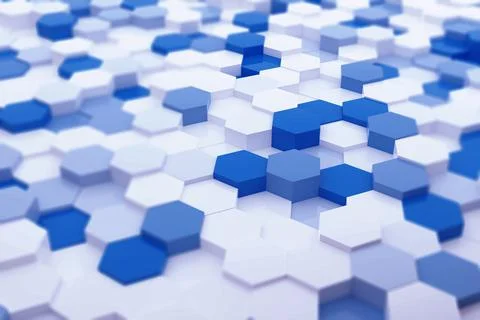 Geometric Hexagon 3D Background Pattern Texture - 3D Illustration. Stock Illustration
