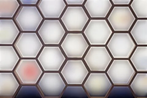 Geometric hexagon display screen pattern Foto stock