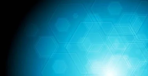 Geometric hexagon elements on blue background Geometric hexagon elements o... Foto stock