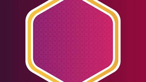 Geometric Hexagon Graphic Design with Gradient Background and Bright Accents Stock Illustration