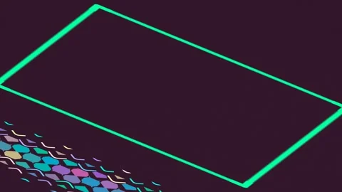 Geometric Hexagon Infrastructure Tech Business Background Vídeo Stock 337152131