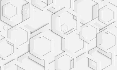 Geometric hexagon overlapping layer Stock Illustration