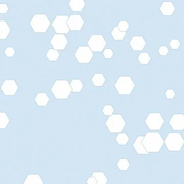 Geometric hexagon pattern abstract design on light blue background Stock Illustration