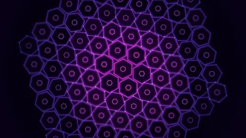 Geometric Hexagon Pattern Background Overlay for Abstract Modern Design Stock Footage 346003127
