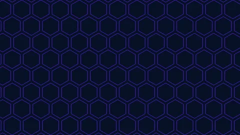 Geometric hexagon pattern in dark blue graphical design Stock Footage 316732118