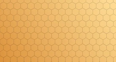 Geometric hexagon pattern with gold and amber hues Illustrazione stock