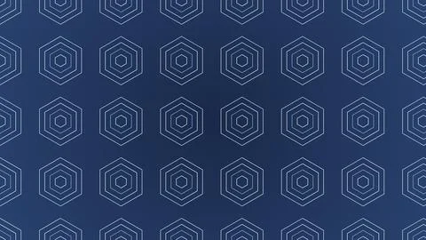 Geometric hexagon pattern with pixel art style design on purple background Stockillustratie