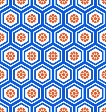 Geometric hexagon seamless pattern Stock Illustration
