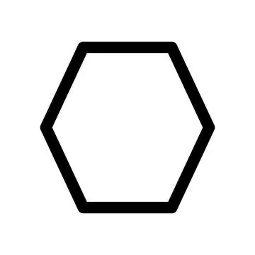Geometric hexagon shape isolated graphic element for design projects Stock Illustration