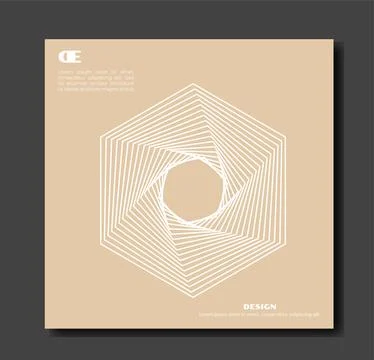Geometric hexagon spiral pattern design. Vector illustration 스톡 일러스트
