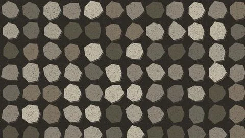 Geometric hexagon tiles pattern modern concrete flooring design Stock Illustration
