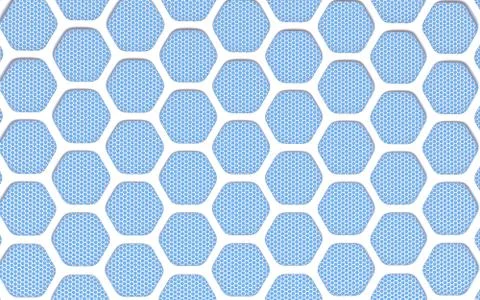 Geometric hexagonal abstract background. 3D illustration Stock Illustration