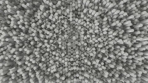 Geometric hexagonal abstract gray background. Surface with honeycomb pattern. Illustrazione stock