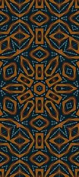 Geometric hexagonal pattern with dark orange and blue colors for surface. Stock Illustration