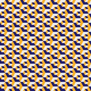 Geometric hexagonal pattern, yellow color grid texture. Seamless hexagon Illustrazione stock